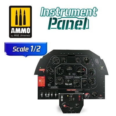 INSTRUMENT PANEL 1/2 SCALE - North American P-51B Mustang ( REPLICA )